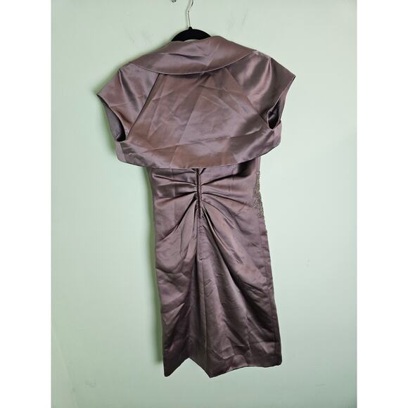 Jade by Jasmine VD Cocktail Dress w/ Matching Cropped Bolero Jacket Size 2 - Picture 4 of 14